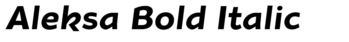 Aleksa Bold Italic